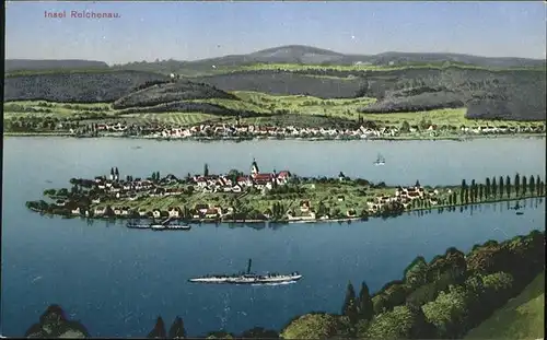 Reichenau Bodensee Gesamtansicht Kat. Reichenau