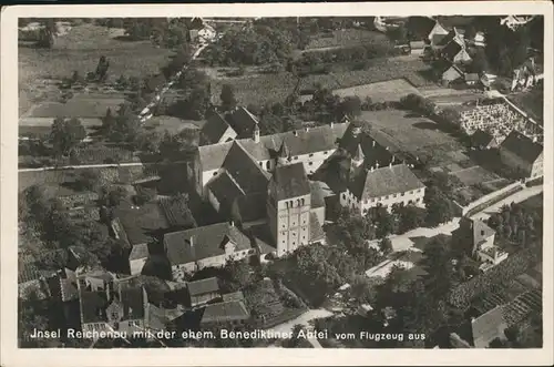 Reichenau Bodensee Benediktiner Abtei Luftbild Kat. Reichenau