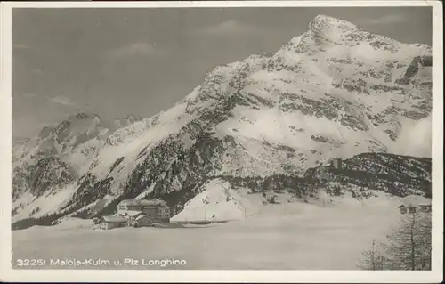 Maloja GR Piz Longhino / Maloja Graubuenden /Bz. Maloja