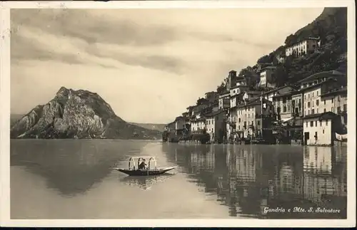 Gandria Lago di Lugano Monte San Salvatore Schiff / Gandria /Bz. Lugano