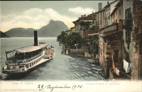 Gandria Lago di Lugano Schiff Monte S Salvatore / Gandria /Bz. Lugano