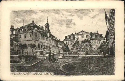 Ilmenau Marktplatz Kuenstler Carl Jander / Ilmenau /Ilm-Kreis LKR