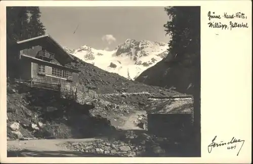 Mayrhofen Zillertal Gruene Wand Huette Zillertal / Mayrhofen /Tiroler Unterland