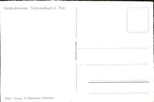 Lauterbrunnen BE Truemmelbach / Lauterbrunnen /Bz. Interlaken