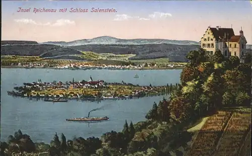 Reichenau Bodensee Insel mit Schloss Salenstein / Reichenau /Konstanz LKR