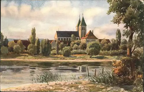 Reichenau Bodensee Niederzell Kuensterkarte / Reichenau /Konstanz LKR