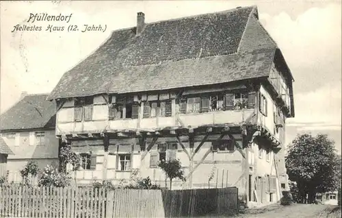 Pfullendorf aeltestes Haus aus dem 12. Jhd. / Pfullendorf /Sigmaringen LKR