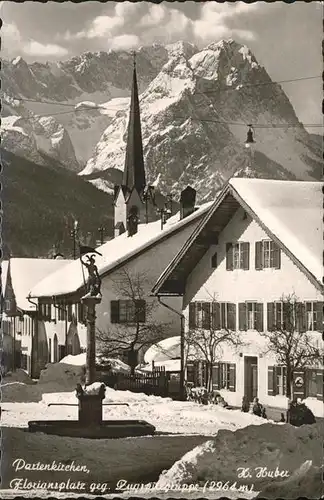 Partenkirchen Floriansplatz Zugspitzgruppe Brunnen / Garmisch-Partenkirchen /Garmisch-Partenkirchen LKR