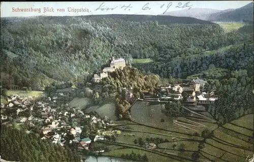 Schwarzburg Thueringer Wald Blick vom Trippstein / Schwarzburg /Saalfeld-Rudolstadt LKR