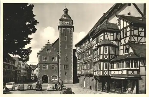 Mosbach Baden Neckartal Rathaus Palm'sches Haus / Mosbach /Neckar-Odenwald-Kreis LKR