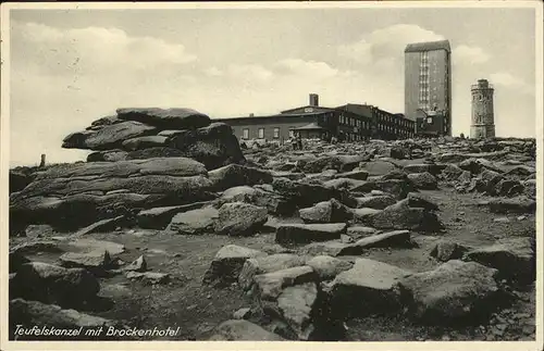 Brocken Teufelskanzel Brockenhotel / Wernigerode /Harz LKR