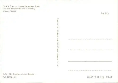 Prerow Ostseebad Seemannskirche / Darss /Nordvorpommern LKR