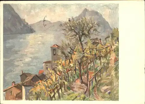 Gandria Lago di Lugano S. Salvatore Kuenstler Fritz Meijer / Gandria /Bz. Lugano