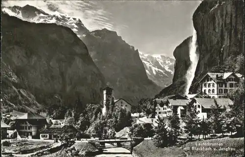 Lauterbrunnen BE Lauterbrunnen Staubbach Jungfrau Kirche  x / Lauterbrunnen /Bz. Interlaken