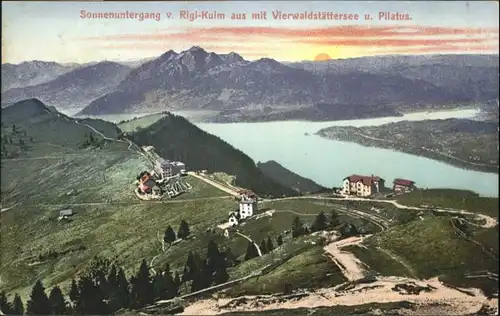 Rigi Kulm Rigi Kulm Sonnenuntergang * / Rigi Kulm /Rg. Rigi