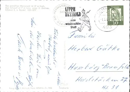 Hermannsdenkmal Hermannsdenkmal Fliegeraufnahme x / Detmold /Lippe LKR