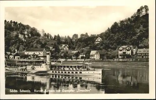 Rathen Saechsische Schweiz Rathen Dampfer Dresden * / Rathen Sachsen /Saechsische Schweiz-Osterzgebirge LKR