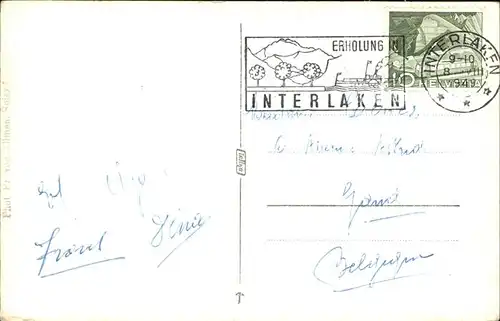 hw01483 Spiez BE Panorama Kategorie. Spiez Alte Ansichtskarten