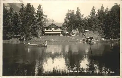 hw02262 Spiez BE Blausee Kandertal Kurhaus Boot Kategorie. Spiez Alte Ansichtskarten