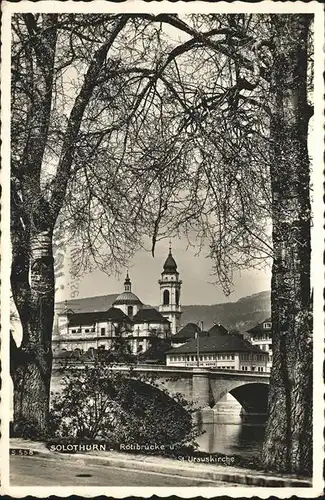 Solothurn Roetibruecke St Ursus Kirche  Kat. Solothurn