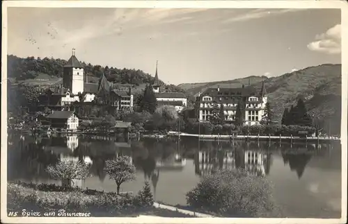 hw03689 Spiez BE Thunersee Kategorie. Spiez Alte Ansichtskarten