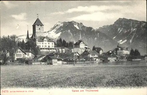 hw03691 Spiez BE Thunersee Kategorie. Spiez Alte Ansichtskarten