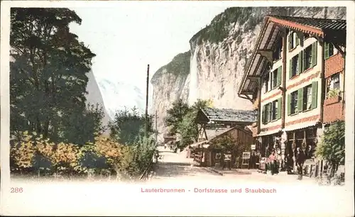 Lauterbrunnen Dorfstrasse Staubbach Kat. Lauterbrunnen