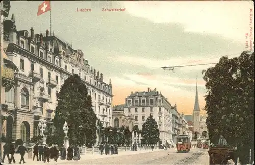 Luzern LU Schweizerhof Tram Strassenbahn