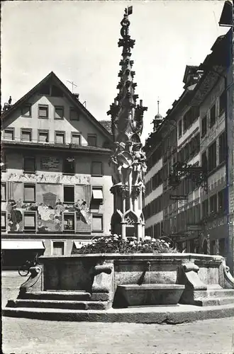 Luzern LU Weinmarkt Brunnen Kat. Luzern