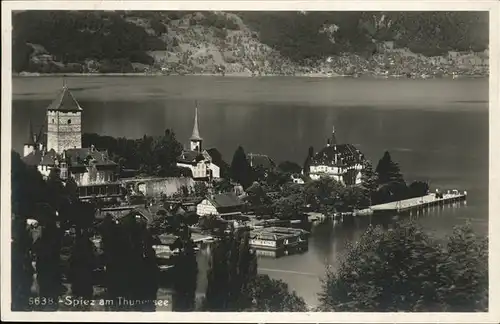 hw12910 Spiez BE Thunersee Kategorie. Spiez Alte Ansichtskarten