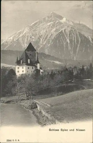 hw13143 Spiez BE Schloss  Kategorie. Spiez Alte Ansichtskarten