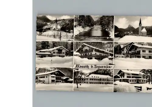 Kreuth Tegernsee Winter-Karte / Kreuth /Miesbach LKR