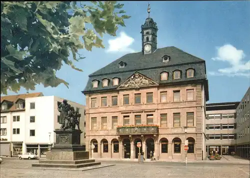 Hanau Rathaus Brueder Grimm Denkmal Kat. Hanau
