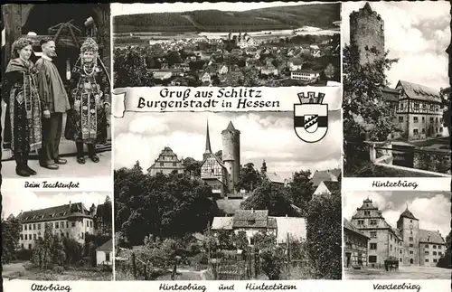 Schlitz Wappen Trachtenfest Vorderburg Hinterburg Ottoburg Kat. Schlitz