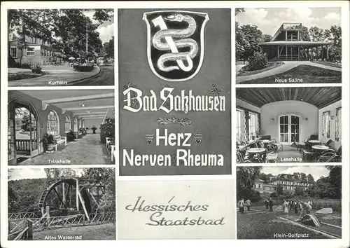 Bad Salzhausen Wappen Herz Nerven Rheuma Staatsbad Golfplatz Neue Saline Kat. Nidda