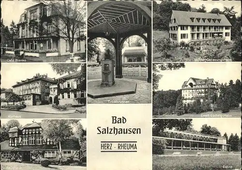 Bad Salzhausen Ernst Ludwig Heim Saline Cafe Bienko Kurhaus Kat. Nidda