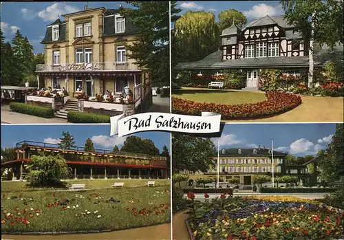 Bad Salzhausen Saline Kurhaus Badehaus Park Cafe Bienkos Kat. Nidda