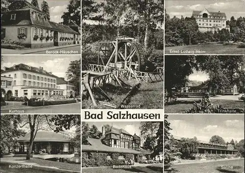 Bad Salzhausen Trinkhalle Saline Badehaus Ernst Ludwig Heim Kurhaus Kat. Nidda