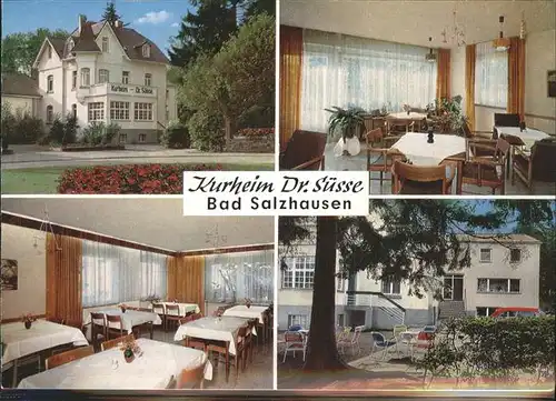 Bad Salzhausen Kurheim Dr. Suesse Aufklappkarte Kat. Nidda