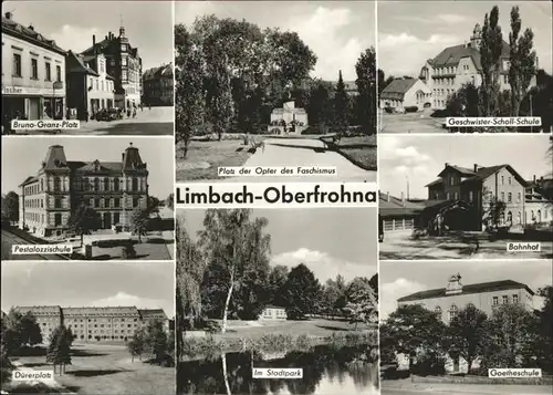 Limbach-Oberfrohna Bahnhof Pestalozzischule Goetheschule Kat. Limbach-Oberfrohna