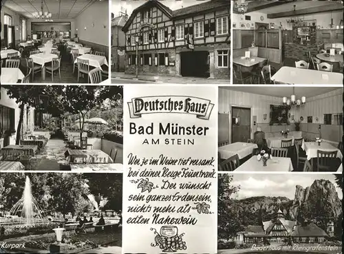 Bad Muenster Stein Ebernburg Deutsches Haus Kurpark / Bad Muenster am Stein-Ebernburg /Bad Kreuznach LKR