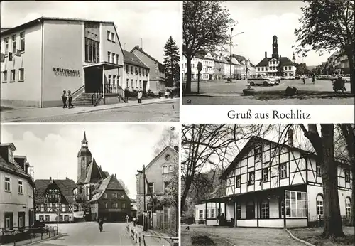 Rochlitz Kulturhaus Platz der Befreiung Petrikirche Kat. Rochlitz