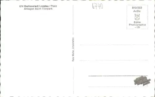 Landau Pfalz Tierpark Anlagen Gartenstadt Kat. Landau in der Pfalz