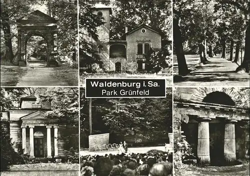Waldenburg Sachsen Park Gruenfeld Kat. Waldenburg Sachsen