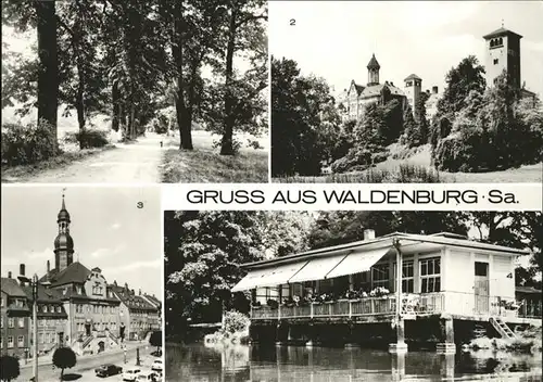 Waldenburg Sachsen Waldenburg Eichenallee Gruenefelder Park Rathaus Parkschloesschen Kat. Waldenburg Sachsen