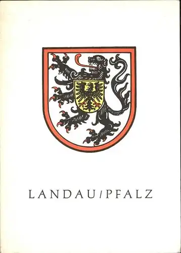 Landau Pfalz Wappen Kat. Landau in der Pfalz