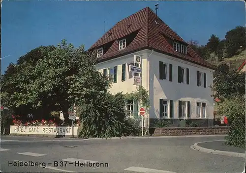 Eberbach B 37 Heilbronn Hotel cafe Restaurant Gruener Baum Kat. Eberbach