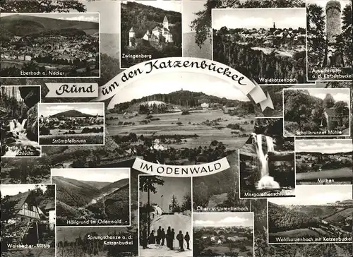 Waldkatzenbach Odenwald Muelben Sprungschanze Aussichtsturm Zwingenberg Kat. Waldbrunn