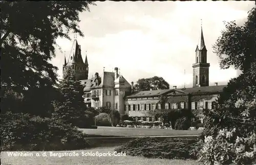 pw04922 Weinheim Bergstrasse Schlosspark Cafe Kategorie. Weinheim Alte Ansichtskarten