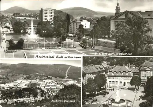 Suhl Karl Marx Platz Domberg Centrum Warenhaus Kat. Suhl